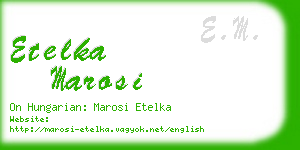 etelka marosi business card